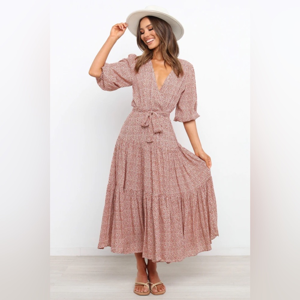 Petal & Pup Hadyn Dress in Rust - Size L